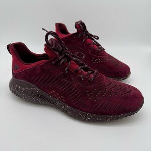 Adidas Alphabounce Maroon Suede Leather Athletic Sneaker Size 13
